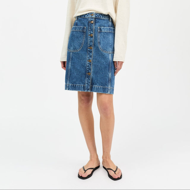Margaux Denim Nederdel Slouchy blue