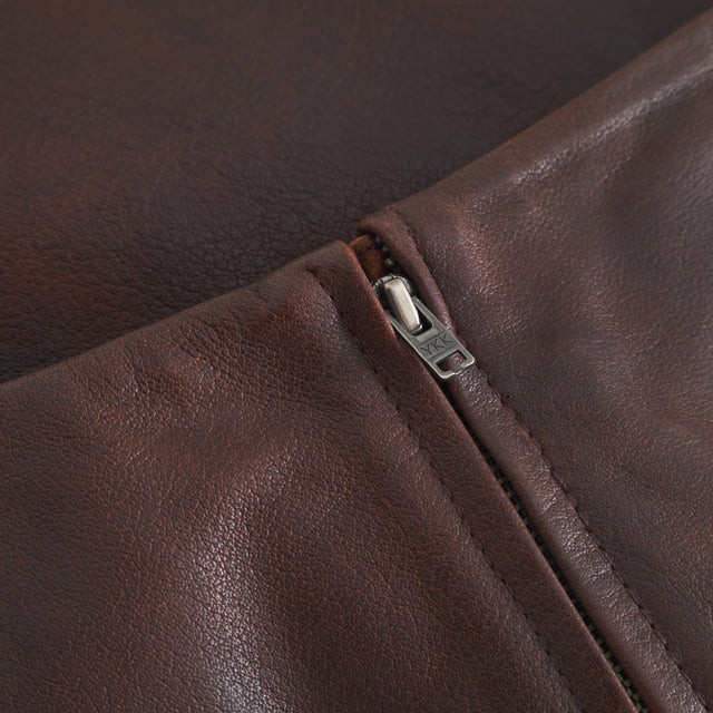 Irina skind nederdel brun