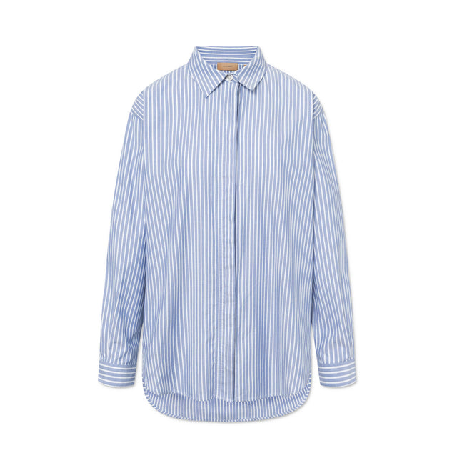 Shelby Oxford Skjorte Stripe Blå/Hvid