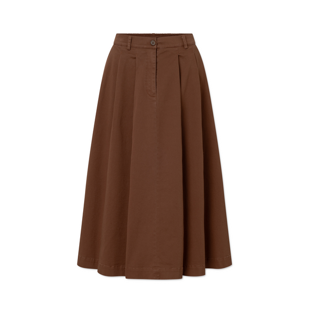 Pen Twill Nederdel Capuccino