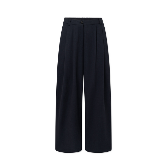 Prudie Bukser Sandwashed Tencel Navy