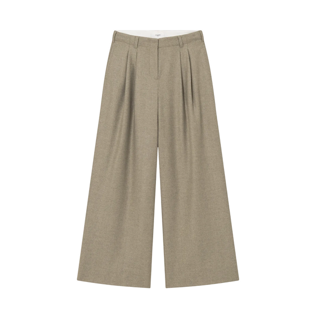 Stella Trousers Egret Herringbone