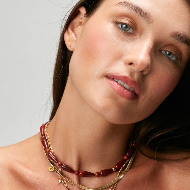 Hot Drops Necklace Red
