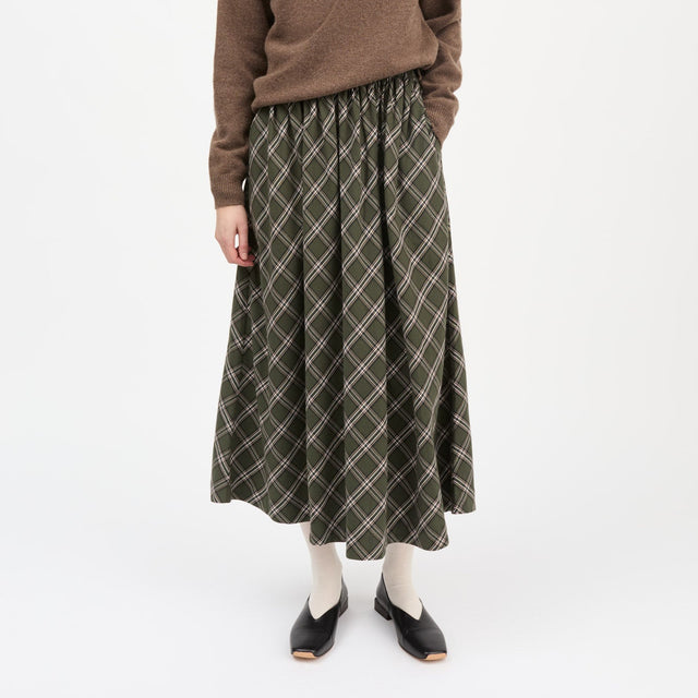 Dagny Ternet Nederdel Grøn/Hvid