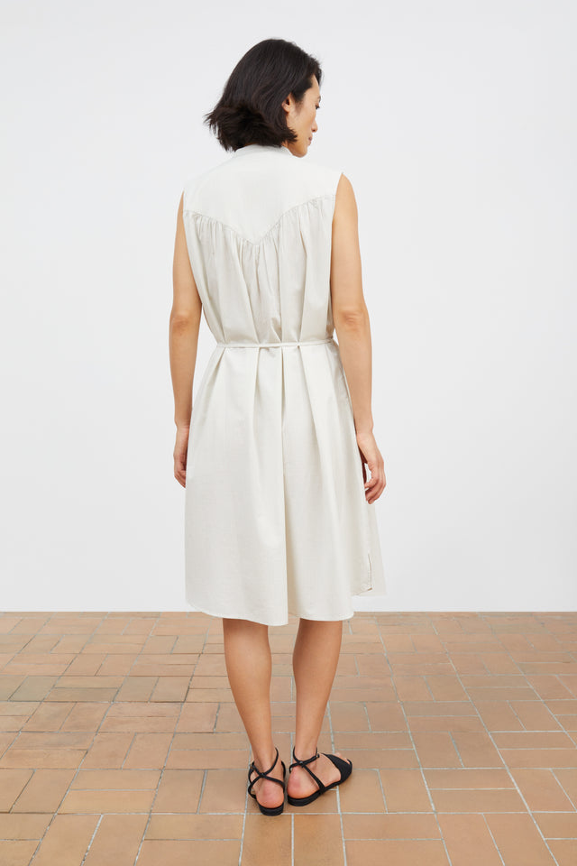 Louise Kjole Light blue/White stripe