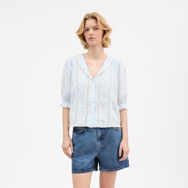 Magnolia short sleeve blouse Blå