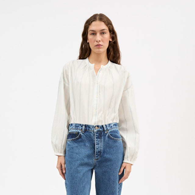 Cilla Skjorte White/Navy stripe