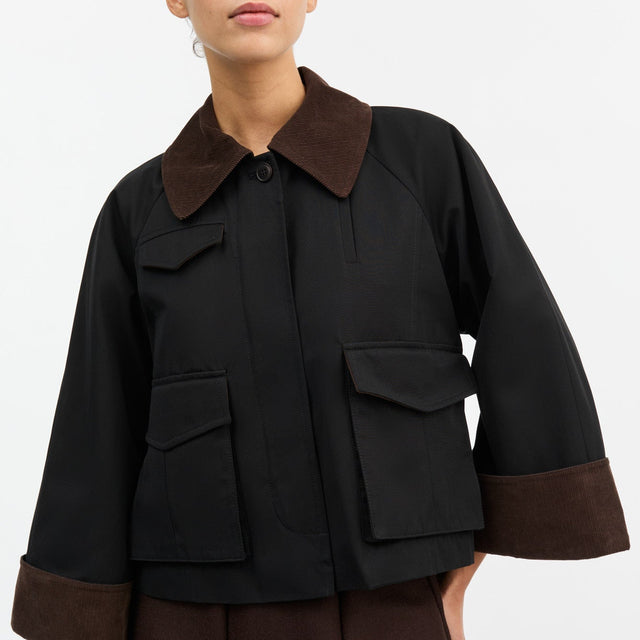 Gaby City Jacket Black/Brown