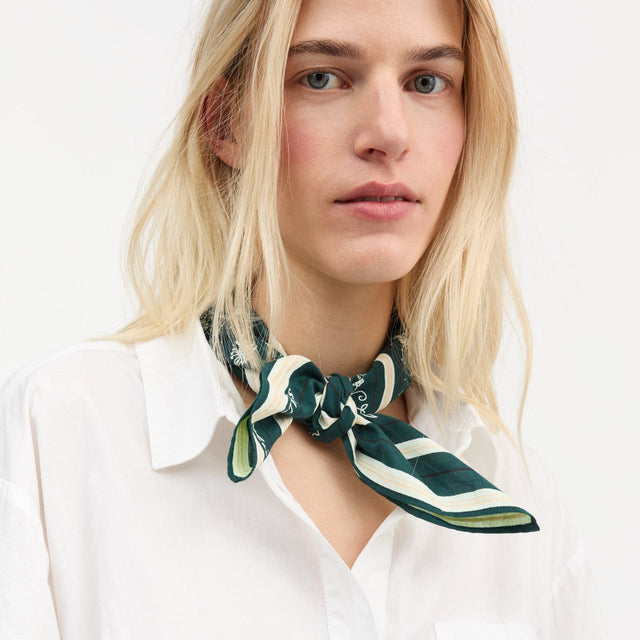 Skall Klassisk Tørklæde Pine Green / Grøn 55x55