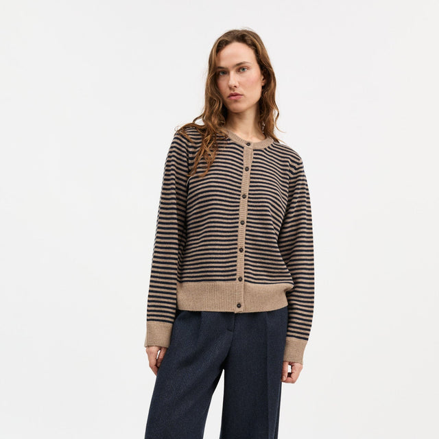Senna Cardigan Brun/Navy