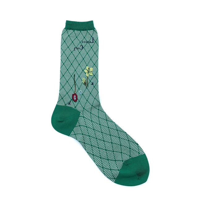 AM-818 Strømper - Cherry On Diamond, Green