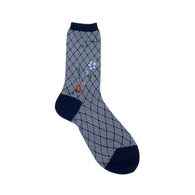 AM-818 Strømper - Cherry On Diamond, Navy