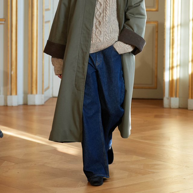 Willow Wide Jeans Denim Indigo Blå