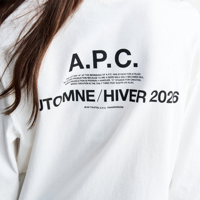 T-shirt Manches Long APC Hiver26 Hvid