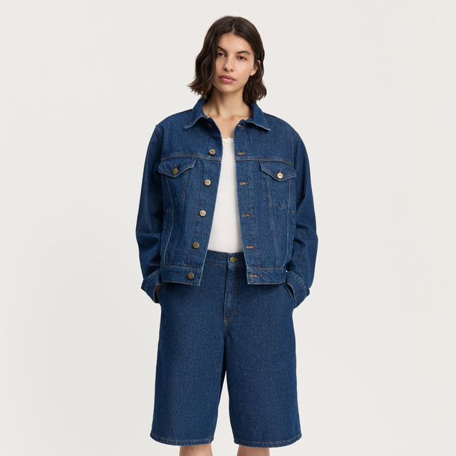 Cleo Denim Jakke Mid Blue