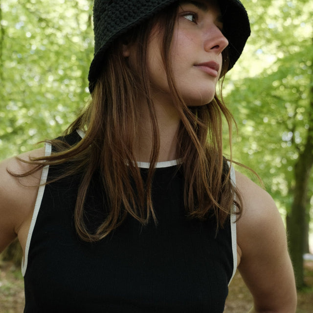 NPS Tank Top Kontrast Black/Ecru
