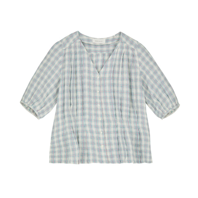 Elvira blouse Purple/blue check