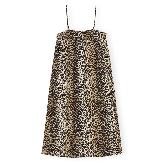 Ganni F9354 Cotton Strap Dress Leopard - Kjoler i Leopard (Leopard) Køb kjoler hos Adelie. Dametøj på nørrebro og onlline til hele Danmark