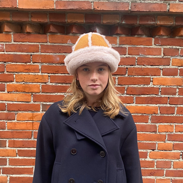 Hat Lambskin Cognac / Brown