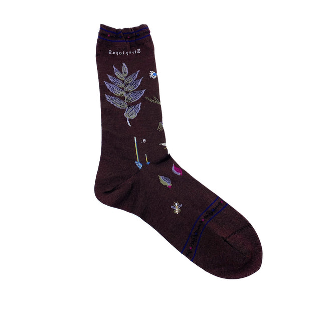 KT-179S Strømper - Botanical,Dark Brown
