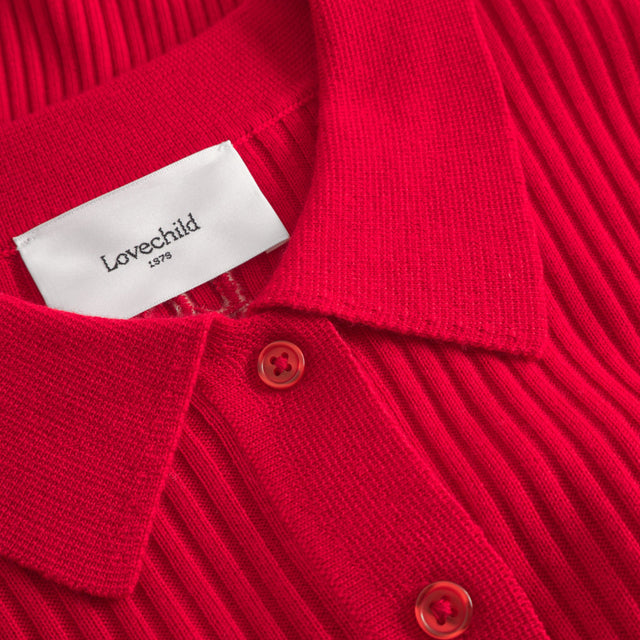 Lisa Polo Blouse Red