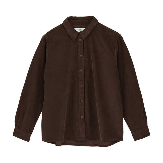 Millington Skjorte Fløjl Mørkebrun