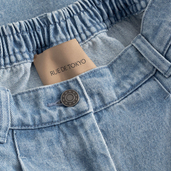 Pen Denim Nederdel Blå