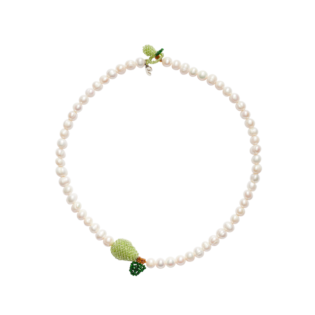 Pura Utz Pearl Pear Halskæde - Smykker i Green / Brown / White (Green / Brown / White) Køb smykker hos Adelie. Dametøj på nørrebro og onlline til hele Danmark