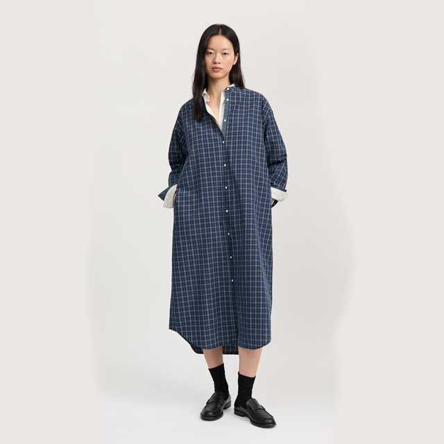 Sani Dress Check Mix Navy