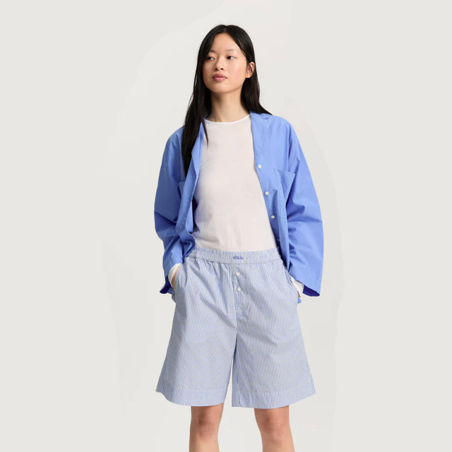 Casual Shorts Long Petite Blå