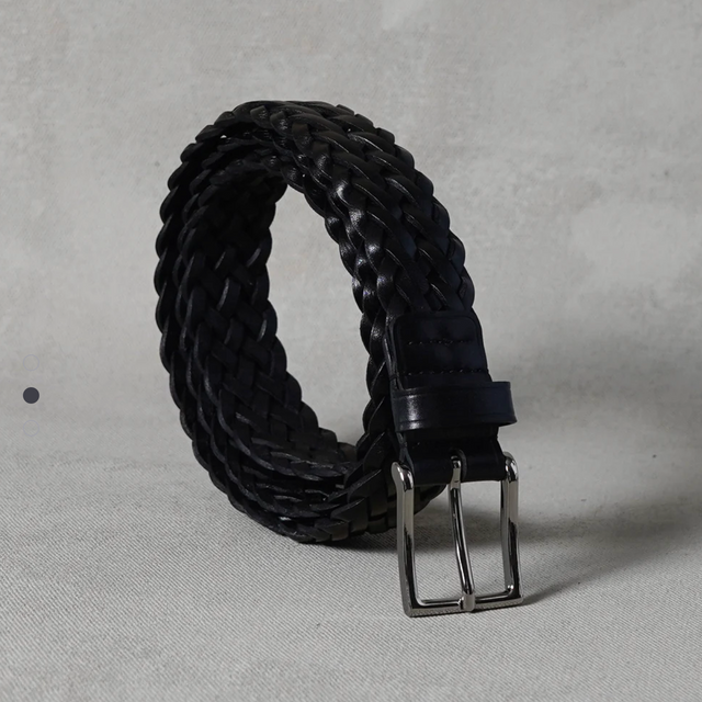 Læderbælte Sort