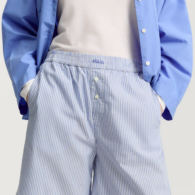 Casual Shorts Long Petite Blå