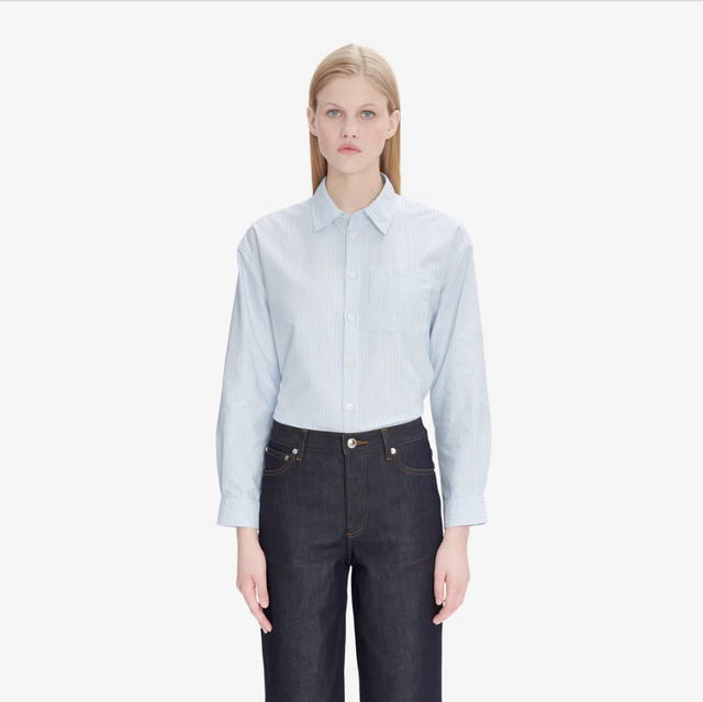 Boyfriend Skjorte Blå striber