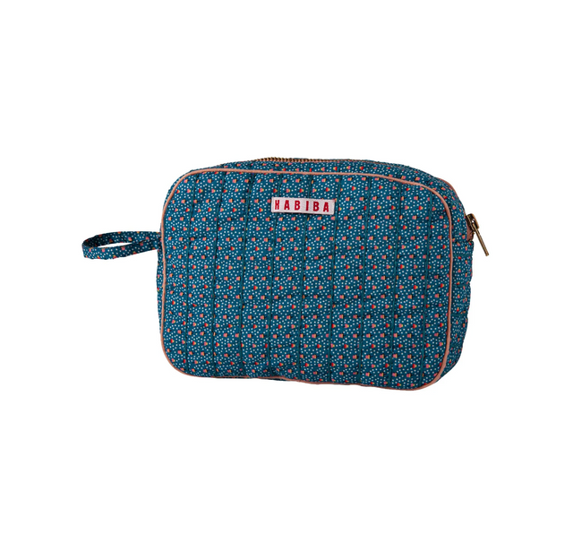 Rainbow Makeup Clutch Blå