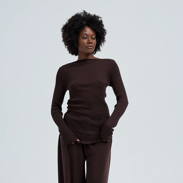 Elegante Merino Uld Mørkebrun