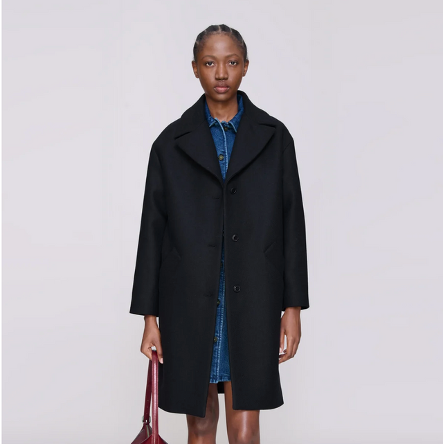 Ninon Uld Frakke Navy