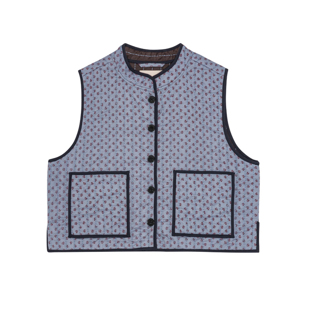 Astrid Quiltet Vest Blå