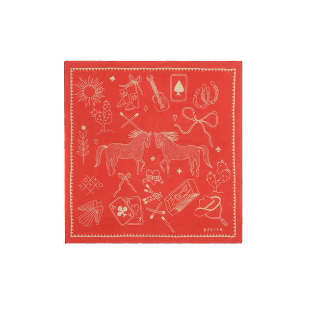 Polly Solo Tørklæde Rød