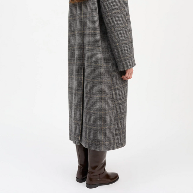 Mary Coat Grey Check