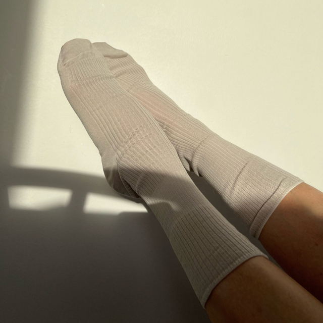 Supreme Bomuld Strømper Ecru