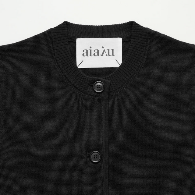 Elva Merino Uld Vest Sort