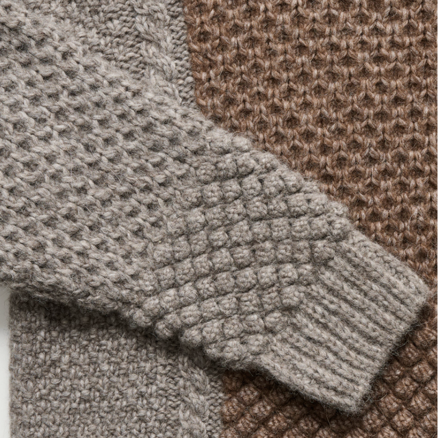 Justina Strik Mix Grå/Brun