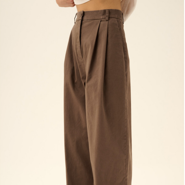 Prudie Twill Bukser Brun