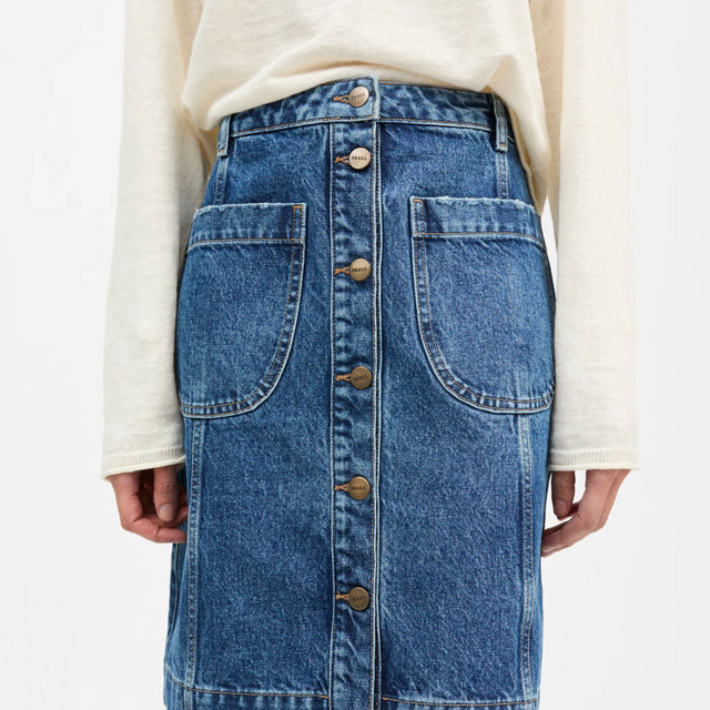 Margaux Denim Nederdel Slouchy blue