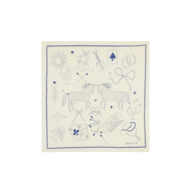 Polly Solo Tørklæde Blå