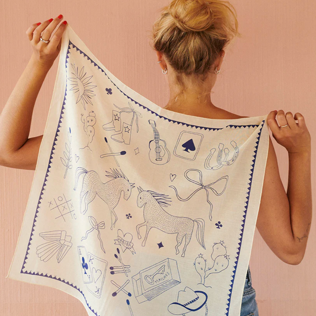 Polly Solo Tørklæde Blå