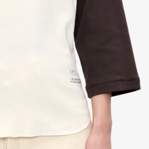 APC 3/4 T-Shirt Brown/White