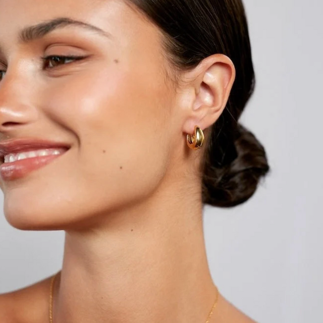 Golden Curve Hoops Petit