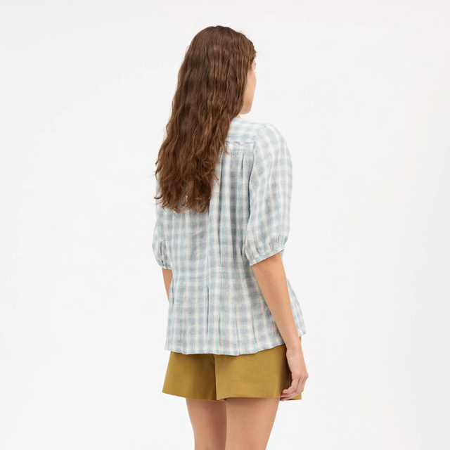 Elvira blouse Purple/blue check