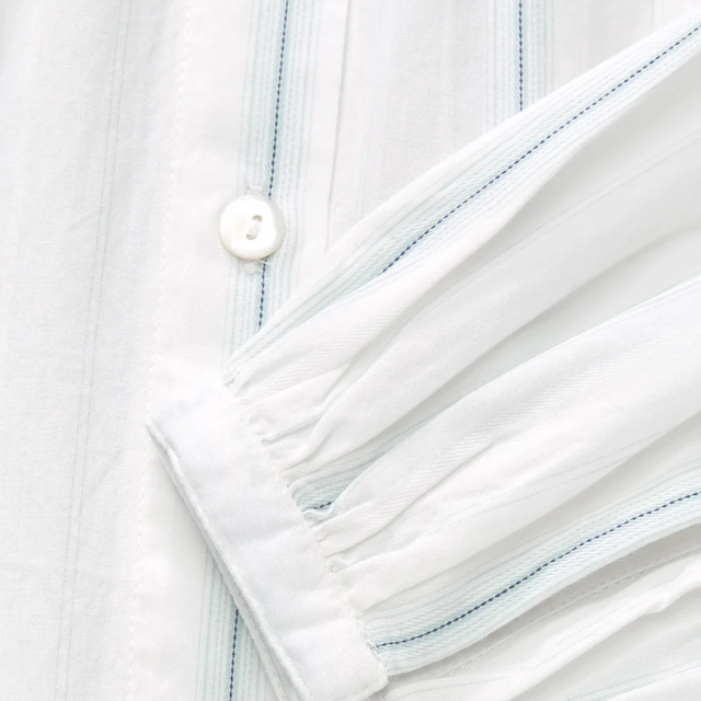Cilla Skjorte White/Navy stripe